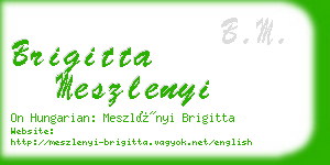 brigitta meszlenyi business card